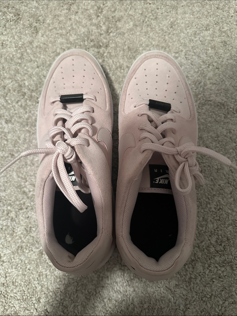 Nike Women’s Light Pink Suede Low-Top Sneakers